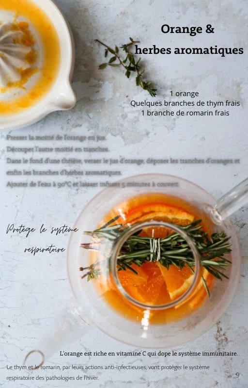 infusion orange et herbes aromatiques