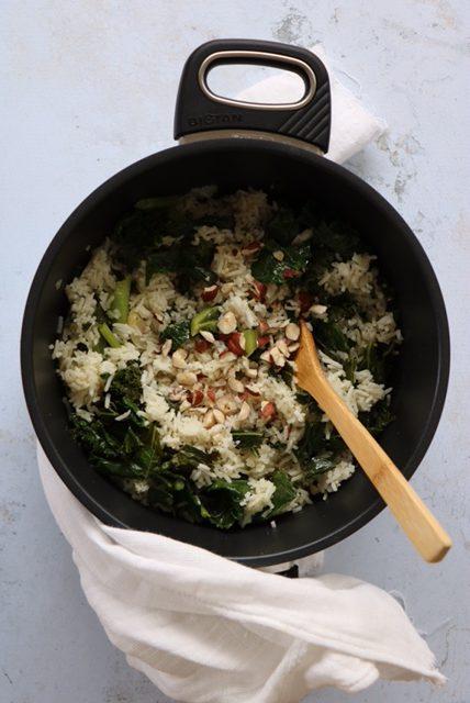 riz ghee ail et chou kale